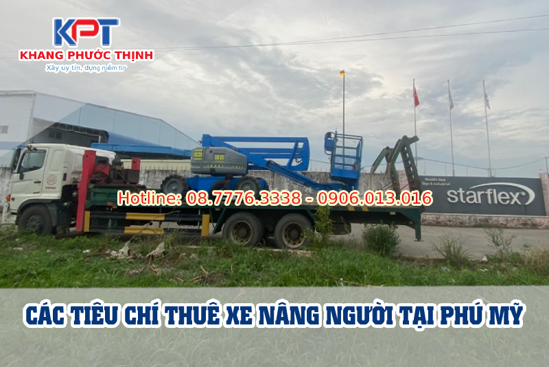 Hình ảnh cho thuê xe nâng người tại Công ty Starflex