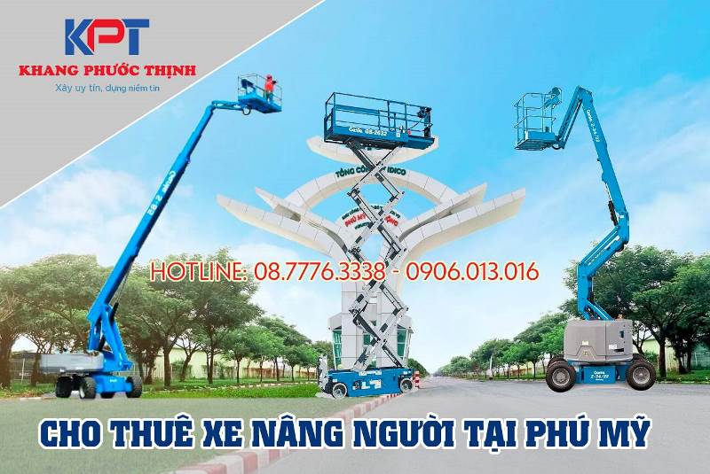 Cho thuê xe nâng người tại KCN Mỹ Xuân, Phú Mỹ